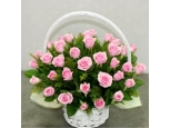 Soft Pink - 36 Stems In Basket